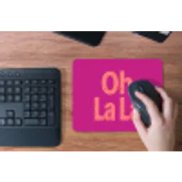 Oh la la - Luipaardprint - Roze muismat rubber klein -toetsenbord