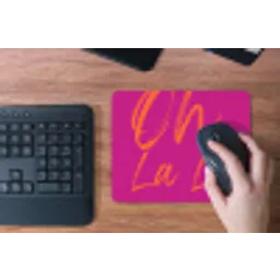 Oh la la - Oranje - Roze muismat rubber klein -toetsenbord