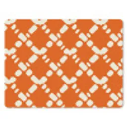 Oranje - Ruitpatroon - Wit muismat rubber klein 262 -3d