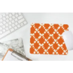 Oranje - Ruitpatroon - Wit muismat rubber klein 262 -witbureau