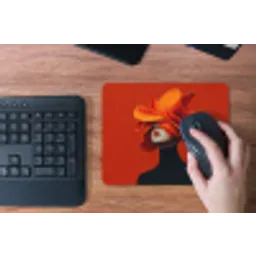 Oranje - Hoed - Vrouw muismat rubber klein -toetsenbord