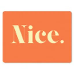 Oranje - Gebroken wit - Nice muismat rubber klein -3d