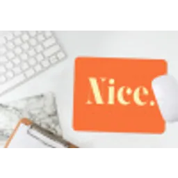 Oranje - Gebroken wit - Nice muismat rubber klein -witbureau