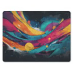 Banen - Golven - Kleurrijk - Abstract muismat rubber klein -3d