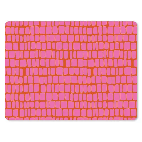 Organisch - Raster - Roze muismat rubber klein 262 -3d