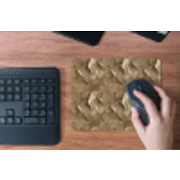 Organisch - Patroon - Bladeren - Goud muismat rubber klein 262 -toetsenbord
