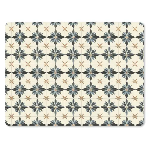 Sierlijk - Ornament - Blauw muismat rubber klein 262 -3d