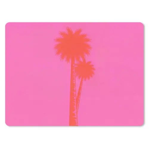 Palmbomen - Modern - Roze muismat rubber klein -3d