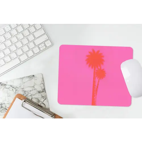 Palmbomen - Modern - Roze muismat rubber klein -witbureau