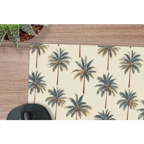 Palmbomen - Tropisch - Groen muismat rubber klein 262 -closeup