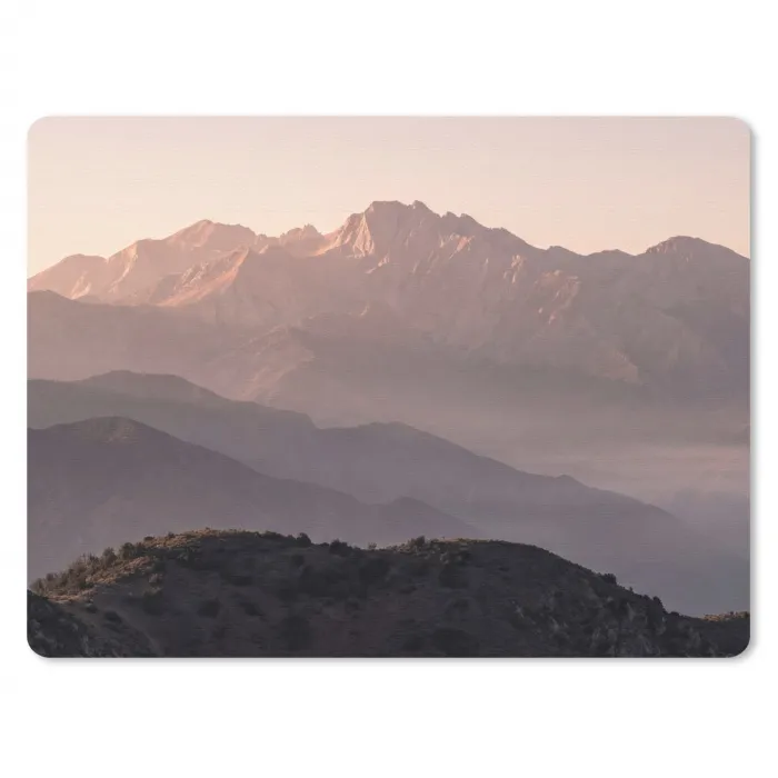 Panorama - Landschap - Bergen muismat rubber klein -3d