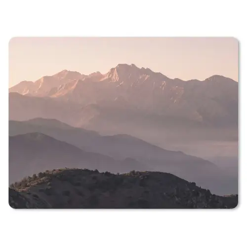 Panorama - Landschap - Bergen muismat rubber klein -3d