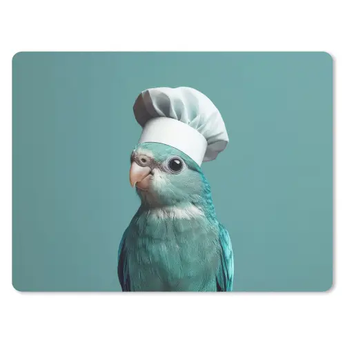 Parkiet - Vogel - Koksmuts - Cute muismat rubber klein -3d
