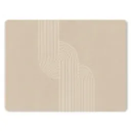 Parallelle lijnen - Lichte textuur - Beige muismat rubber klein -3d
