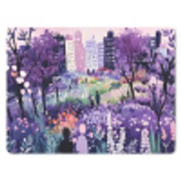 Park - Bomen - Bloemen - Gebouwen muismat rubber klein -3d