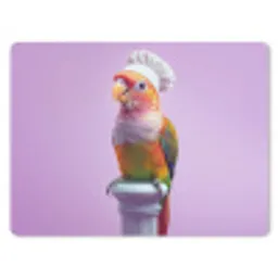 Papegaai - Koksmuts - Pilaar - Vogel muismat rubber klein -3d
