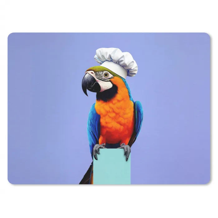 Papegaai - Koksmuts - Vogel - Leuk muismat rubber klein -3d