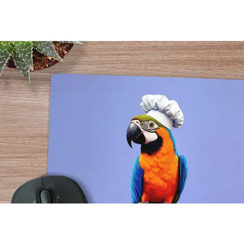 Papegaai - Koksmuts - Vogel - Leuk muismat rubber klein -closeup