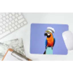 Papegaai - Koksmuts - Vogel - Leuk muismat rubber klein -witbureau