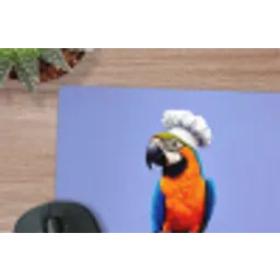 Papegaai - Koksmuts - Vogel - Leuk muismat rubber klein -closeup
