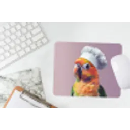 Papegaai - Koksmuts - Nieuwsgierig - Vogel muismat rubber klein -witbureau
