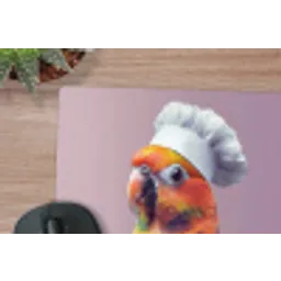 Papegaai - Koksmuts - Nieuwsgierig - Vogel muismat rubber klein -closeup