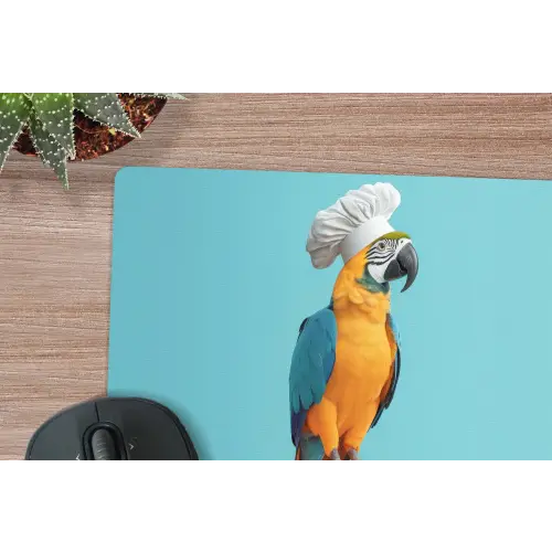 Papegaai - Koksmuts - Grappig - Vogel muismat rubber klein -closeup