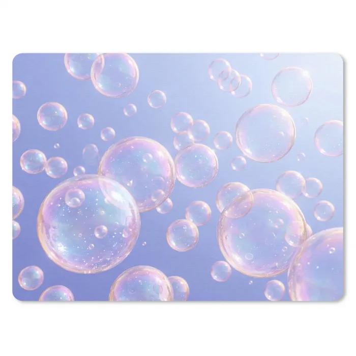 Pastel - Bubbels - Dromerig muismat rubber klein -3d