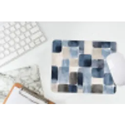 Patroon - Blauw - Vierkanten muismat rubber klein -witbureau