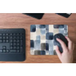 Patroon - Blauw - Vierkanten muismat rubber klein -toetsenbord
