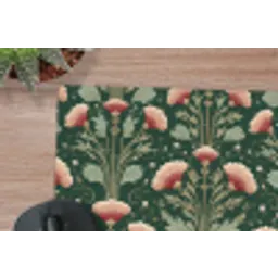 Patroon - Botanisch - Kleurrijk muismat rubber klein 262 -closeup