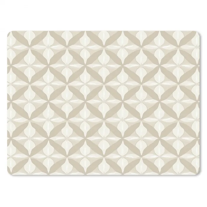 Patroon - Klassiek - Beige muismat rubber klein 262 -3d
