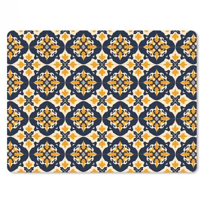 Patroon - Siertegel - Kleurrijk muismat rubber klein 262 -3d