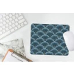 Patroon - Ginkgoblad - Blauw muismat rubber klein 262 -witbureau