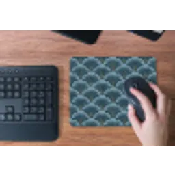 Patroon - Ginkgoblad - Blauw muismat rubber klein 262 -toetsenbord
