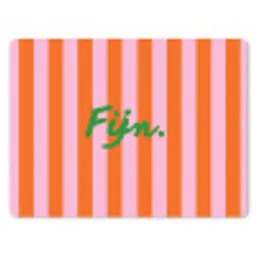 Patroon - Oranje - Fijn - Strepen muismat rubber klein -3d