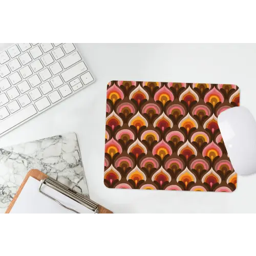 Patroon - Retro - Kleurrijk muismat rubber klein 262 -witbureau