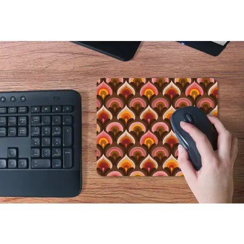 Patroon - Retro - Kleurrijk muismat rubber klein 262 -toetsenbord