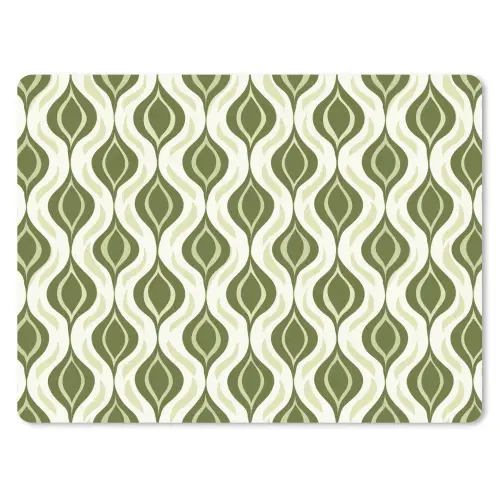 Patroon - Retro - Groen muismat rubber klein 262 -3d
