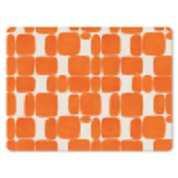 Patroon - Retro - Oranje muismat rubber klein 262 -3d