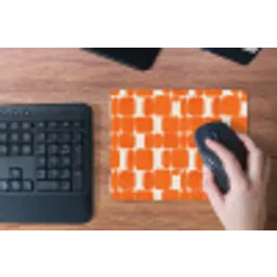 Patroon - Retro - Oranje muismat rubber klein 262 -toetsenbord