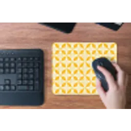Patroon - Retro - Geel muismat rubber klein 262 -toetsenbord