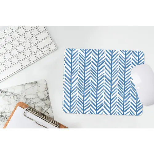 Patroon - Streep - Blauw muismat rubber klein 262 -witbureau