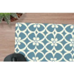 Patroon - Symmetrisch - Blauw muismat rubber klein 262 -closeup