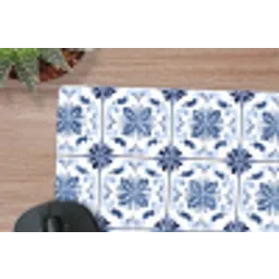 Patroon - Tegel - Blauw muismat rubber klein 262 -closeup