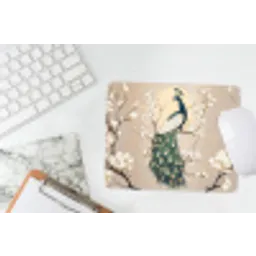 Pauw - Tak - Bloemen muismat rubber klein -witbureau