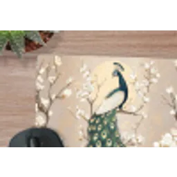 Pauw - Tak - Bloemen muismat rubber klein -closeup