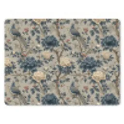 Pauw - Bloemen - Blauw muismat rubber klein 262 -3d