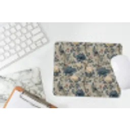 Pauw - Bloemen - Blauw muismat rubber klein 262 -witbureau