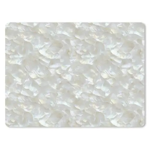 Parelmoerglans - Wit - Schelp muismat rubber klein 262 -3d